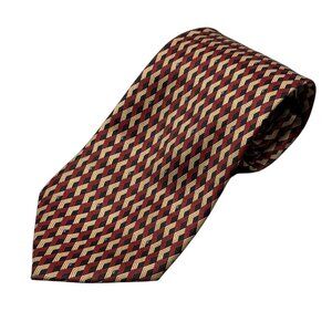 Protocol Mens Neck Tie Geometric Pattern 3.75"